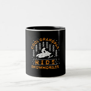 Caneca De Café Em Dois Tons Mobilidade a neve - Vovô Legal Ride Snowmobiles