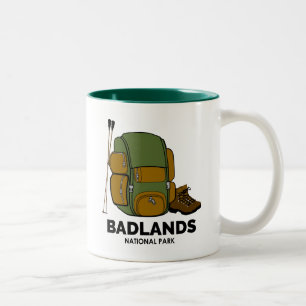 Caneca De Café Em Dois Tons Mochila do Parque Nacional Badlands