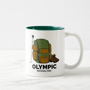 Caneca De Café Em Dois Tons Mochila do Parque Nacional da olimpiadas