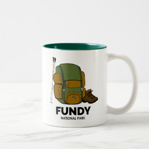 Caneca De Café Em Dois Tons Mochila do Parque Nacional de Fundy