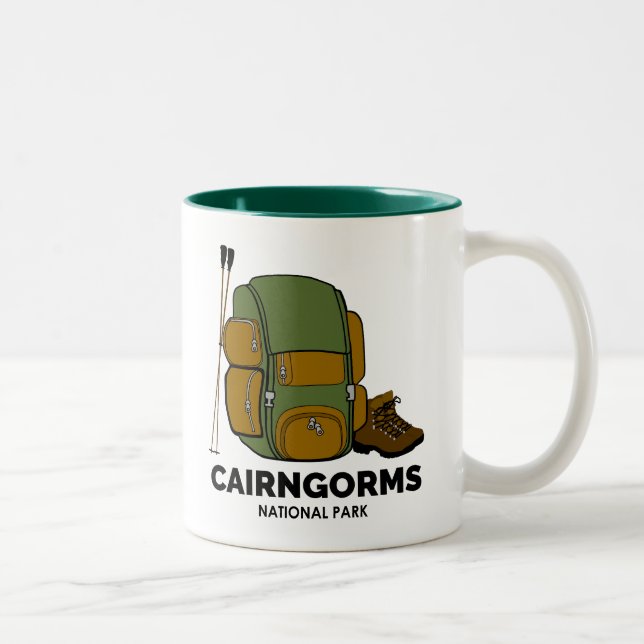 Caneca De Café Em Dois Tons Mochila do Parque Nacional do Cairngorms (Direita)