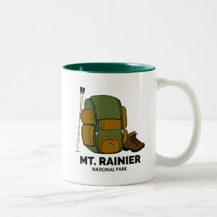 Caneca De Café Em Dois Tons Mochila do Parque Nacional do Mt. Rainier