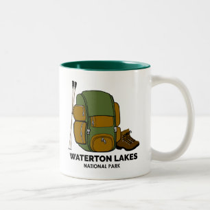 Caneca De Café Em Dois Tons Mochila do Parque Nacional dos Lagos Waterton