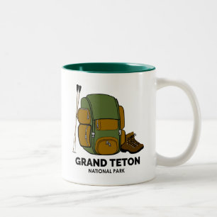 Caneca De Café Em Dois Tons Mochila do Parque Nacional Grand Teton