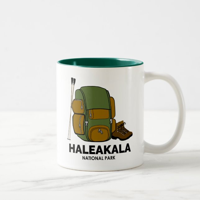 Caneca De Café Em Dois Tons Mochila do Parque Nacional Haleakala (Direita)