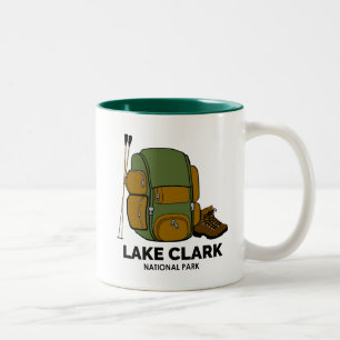 Caneca De Café Em Dois Tons Mochila do Parque Nacional Lake Clark