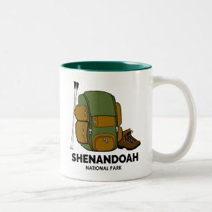 Caneca De Café Em Dois Tons Mochila do Parque Nacional Shenandoah