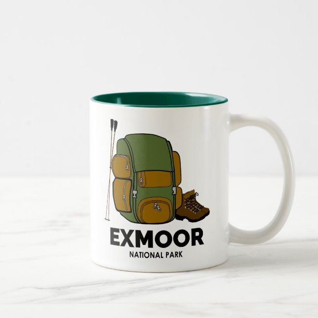 Caneca De Café Em Dois Tons Mochila Exmoy National Park (Direita)