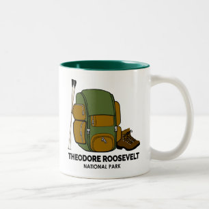 Caneca De Café Em Dois Tons Mochila Nacional do Parque Theodore Roosevelt