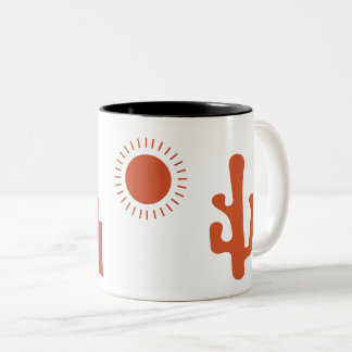 Caneca De Café Em Dois Tons mockup de café com elemento boho