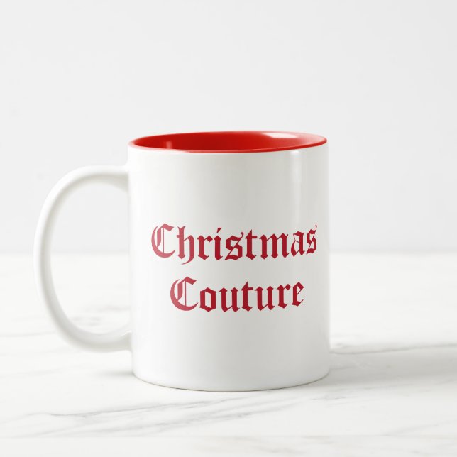 Caneca De Café Em Dois Tons Moda de Natal (Esquerda)
