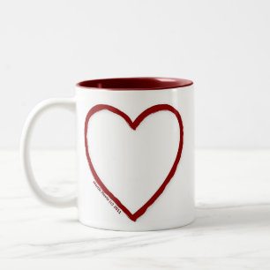 Caneca De Café Em Dois Tons Modelo de Amor e Ódio