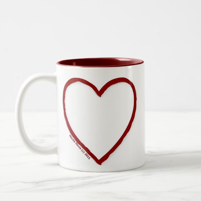 Caneca De Café Em Dois Tons Modelo de Amor e Ódio (Esquerda)
