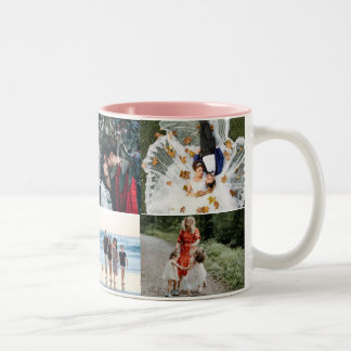 Caneca De Café Em Dois Tons Modelo de Colagem de Fotos Moderna 7