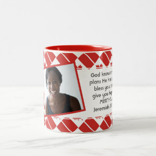 Caneca De Café Em Dois Tons Modelo de Foto FLAG CANADÁ Adicionar Texto JER 29: