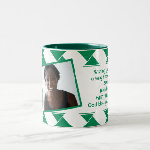 Caneca De Café Em Dois Tons Modelo de Foto FLAG NIGERIA Adicionar Seu Texto
