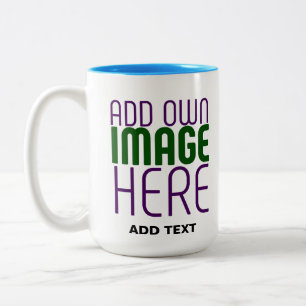 CANECA DE CAFÉ EM DOIS TONS MODELO DE TEXTO DE IMAGEM BRANCA SIMPLES EDITÁVEL 