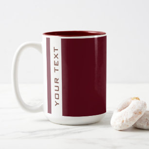 Caneca De Café Em Dois Tons Modelo minimalista moderno seu nome ou texto grand