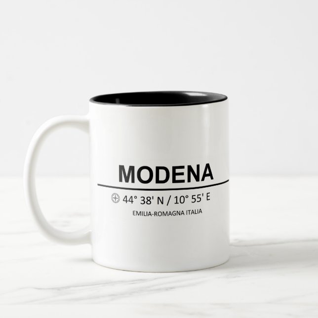 Caneca De Café Em Dois Tons Modena Coordenada - Coordenadas de Modena (Esquerda)
