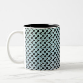 Caneca De Café Em Dois Tons Modern abstract digital pattern design 1246