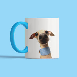 Caneca De Café Em Dois Tons Modern Custom Pet Photo | Meeko