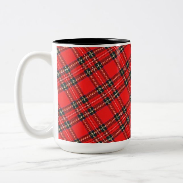 Caneca De Café Em Dois Tons Modern Minimal Pattern (Esquerda)