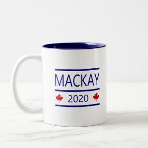Caneca De Café Em Dois Tons Modern Peter MacKay 2020 com Cor das Folhas de Map