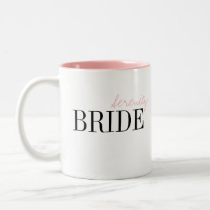 Caneca De Café Em Dois Tons Moderna Tipografia Simple Personalized Bride Mug