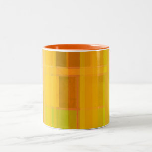 Caneca De Café Em Dois Tons Moderno Abstrato Cores Cítricas Coloridas