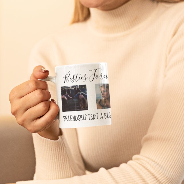 Caneca De Café Em Dois Tons Moderno | Amigas | 4 Fotos (Criador carregado)