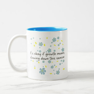 Caneca De Café Em Dois Tons Moderno Conforto Calmo Estética Suave Citação de F