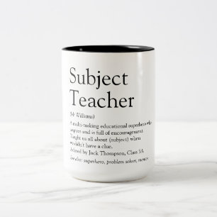 Caneca De Café Em Dois Tons Moderno de Diversão de Definição de Professores Fa