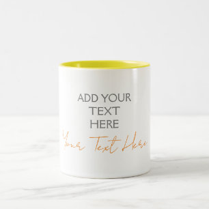 Caneca De Café Em Dois Tons Moderno Minimalista Simples Personalizado Adiciona