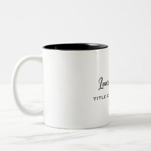Caneca De Café Em Dois Tons Moderno profissional minimalista