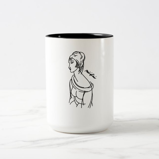 Caneca De Café Em Dois Tons Modigliani-Caneca (Centro)
