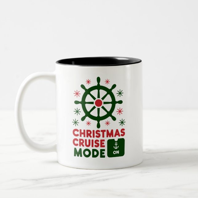 Caneca De Café Em Dois Tons Modo Cruise De Natal No Navio Natal 2024 (Esquerda)