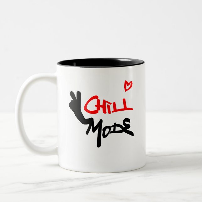 Caneca De Café Em Dois Tons Modo de preenchimento ativado (Esquerda)