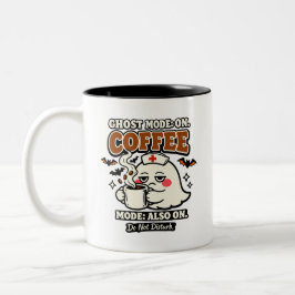 Caneca De Café Em Dois Tons Modo Fantasma Ativado Modo Café Também Ativado Enf