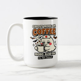 Caneca De Café Em Dois Tons Modo Fantasma Ativado Modo Café Também Ativado Enf
