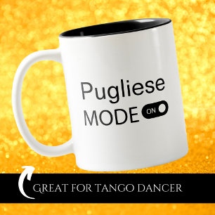 Caneca De Café Em Dois Tons Modo Pugliese ativado no engraçado dançarino de Ta