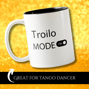 Caneca De Café Em Dois Tons Modo Troilo engraçado dançarino de Tango Tanguero