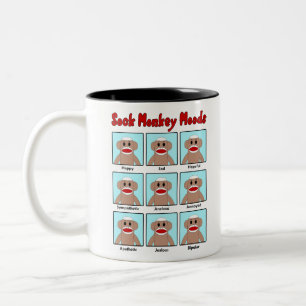 Caneca De Café Em Dois Tons Modos de macaco