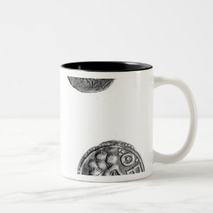 Caneca De Café Em Dois Tons Moedas de Cunobelinus ou de Cymbeline