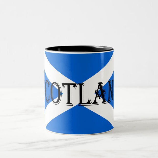 Caneca De Café Em Dois Tons Mogcnt Scottish Flag (Centro)