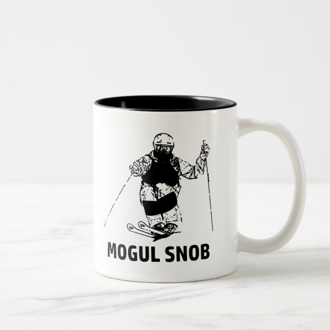 Caneca De Café Em Dois Tons Mogul Skiing Snob (Direita)