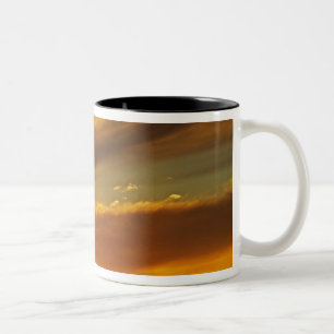 Caneca De Café Em Dois Tons Moinho de vento e pôr do sol, William Creek, Oodna
