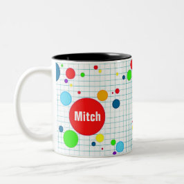 Caneca De Café Em Dois Tons Mok - computerspel agario-stijl - jongen