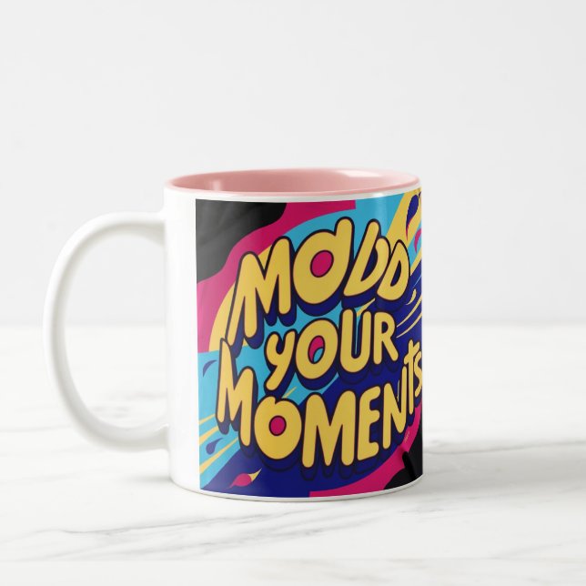 Caneca De Café Em Dois Tons Molde Seus Momentos (Esquerda)