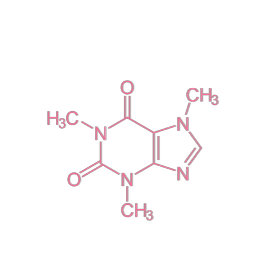 Caneca De Café Em Dois Tons Molécula de cafeína rosa