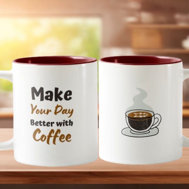 Caneca De Café Em Dois Tons Molho de café simples castanho (Criador carregado)